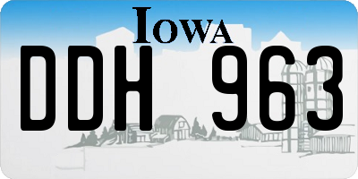 IA license plate DDH963