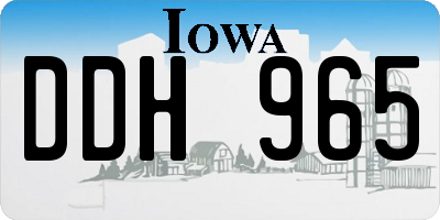 IA license plate DDH965