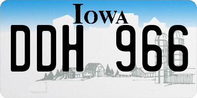 IA license plate DDH966