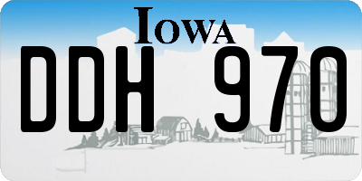IA license plate DDH970