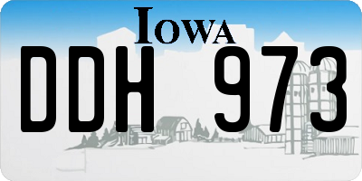 IA license plate DDH973