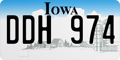 IA license plate DDH974