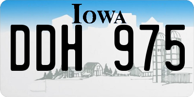 IA license plate DDH975