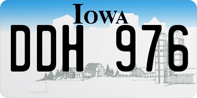 IA license plate DDH976
