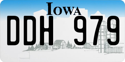 IA license plate DDH979