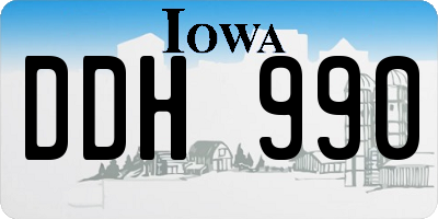 IA license plate DDH990
