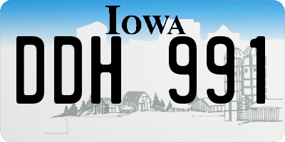 IA license plate DDH991