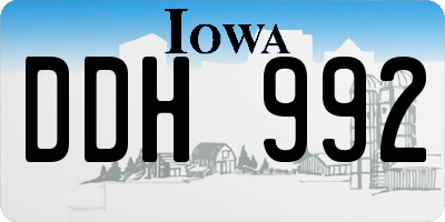 IA license plate DDH992