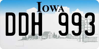 IA license plate DDH993