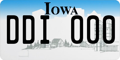 IA license plate DDI000