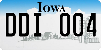 IA license plate DDI004