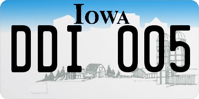 IA license plate DDI005