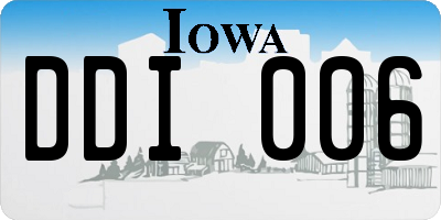 IA license plate DDI006