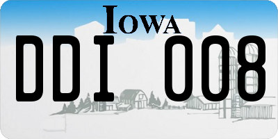 IA license plate DDI008