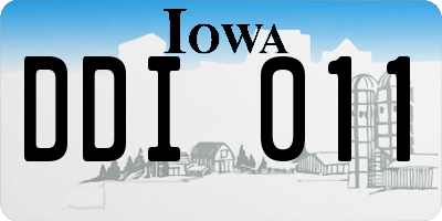 IA license plate DDI011