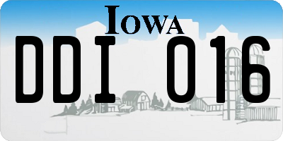 IA license plate DDI016