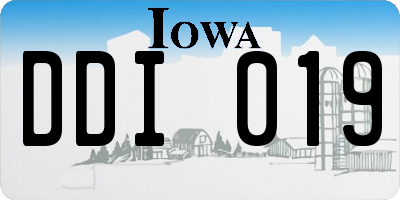 IA license plate DDI019