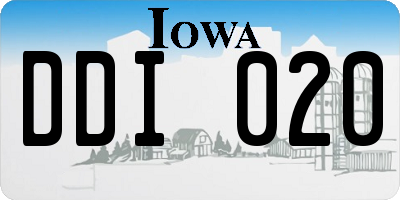 IA license plate DDI020