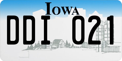 IA license plate DDI021