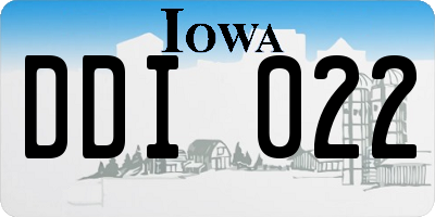 IA license plate DDI022