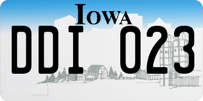 IA license plate DDI023
