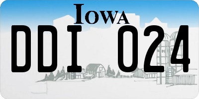 IA license plate DDI024
