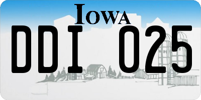 IA license plate DDI025