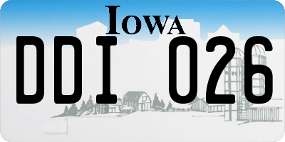 IA license plate DDI026