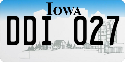 IA license plate DDI027