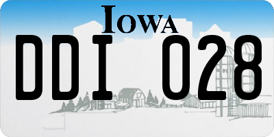 IA license plate DDI028
