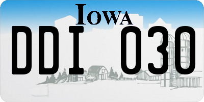 IA license plate DDI030