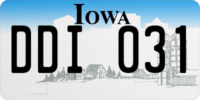 IA license plate DDI031