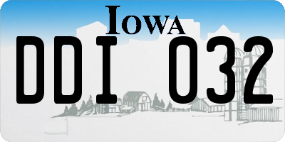 IA license plate DDI032
