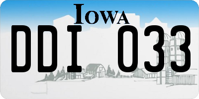 IA license plate DDI033