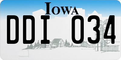 IA license plate DDI034