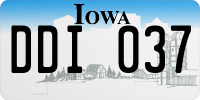 IA license plate DDI037
