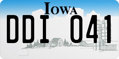 IA license plate DDI041