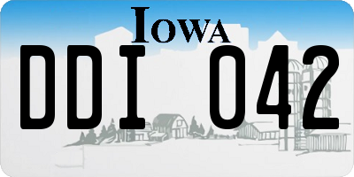 IA license plate DDI042