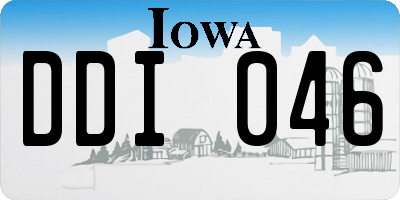 IA license plate DDI046