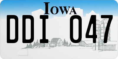 IA license plate DDI047