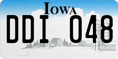 IA license plate DDI048