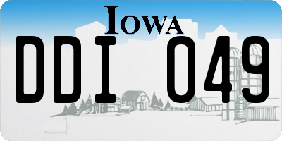 IA license plate DDI049
