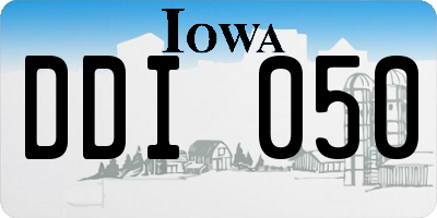 IA license plate DDI050