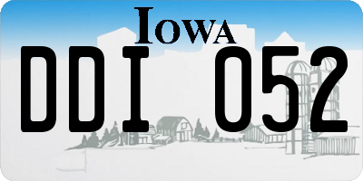 IA license plate DDI052