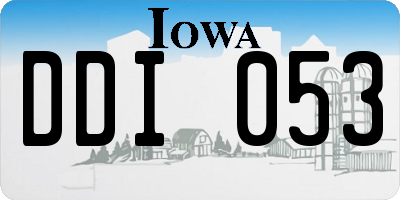 IA license plate DDI053