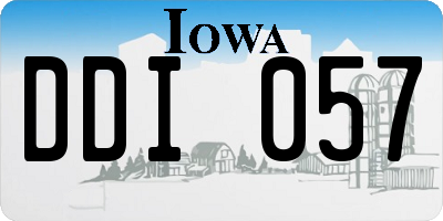 IA license plate DDI057