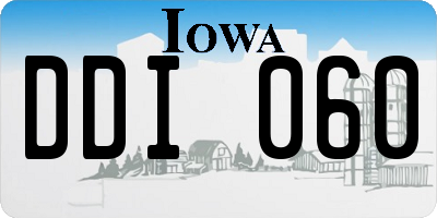 IA license plate DDI060