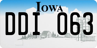 IA license plate DDI063