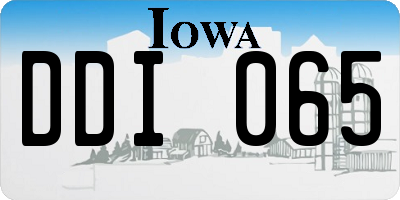 IA license plate DDI065