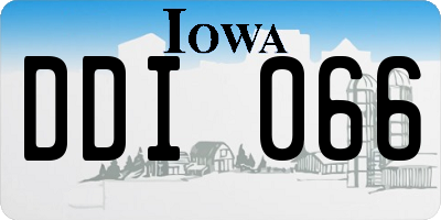 IA license plate DDI066